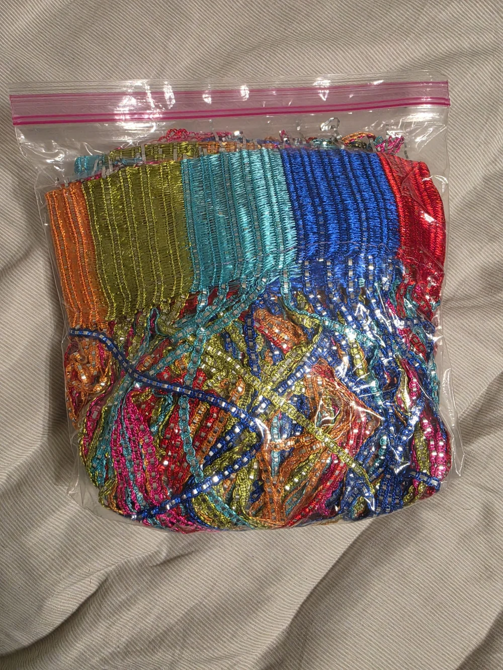 Multicolor String Curtain Panel - Vibrant Rainbow Home Wall Decor